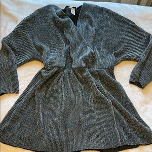 H&M Shimmering Silver Mini Dress